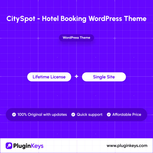 CitySpot - Hotel Booking WordPress Theme